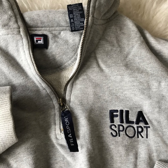 Fila Crop Top Grey Sweatshirt - Picture 4 of 9
